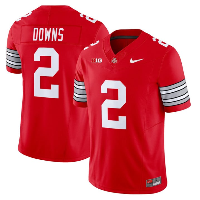 Caleb Downs Jersey #2 Ohio State Heritage Stripe 2025-26 Stitched Football - Image 4