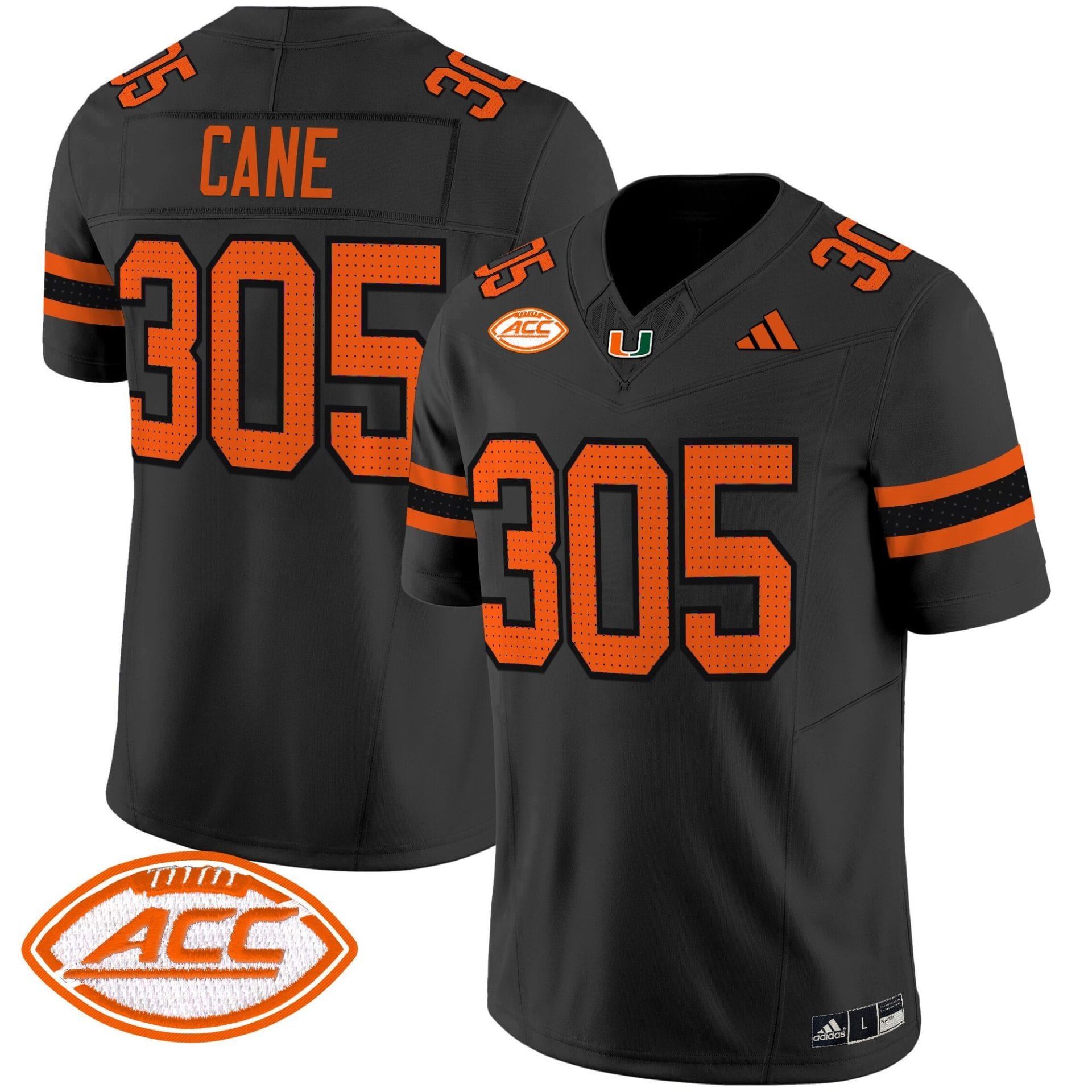 Cane Jersey #305 Miami Hurricanes 2025 Vapor Limited Football Stitched