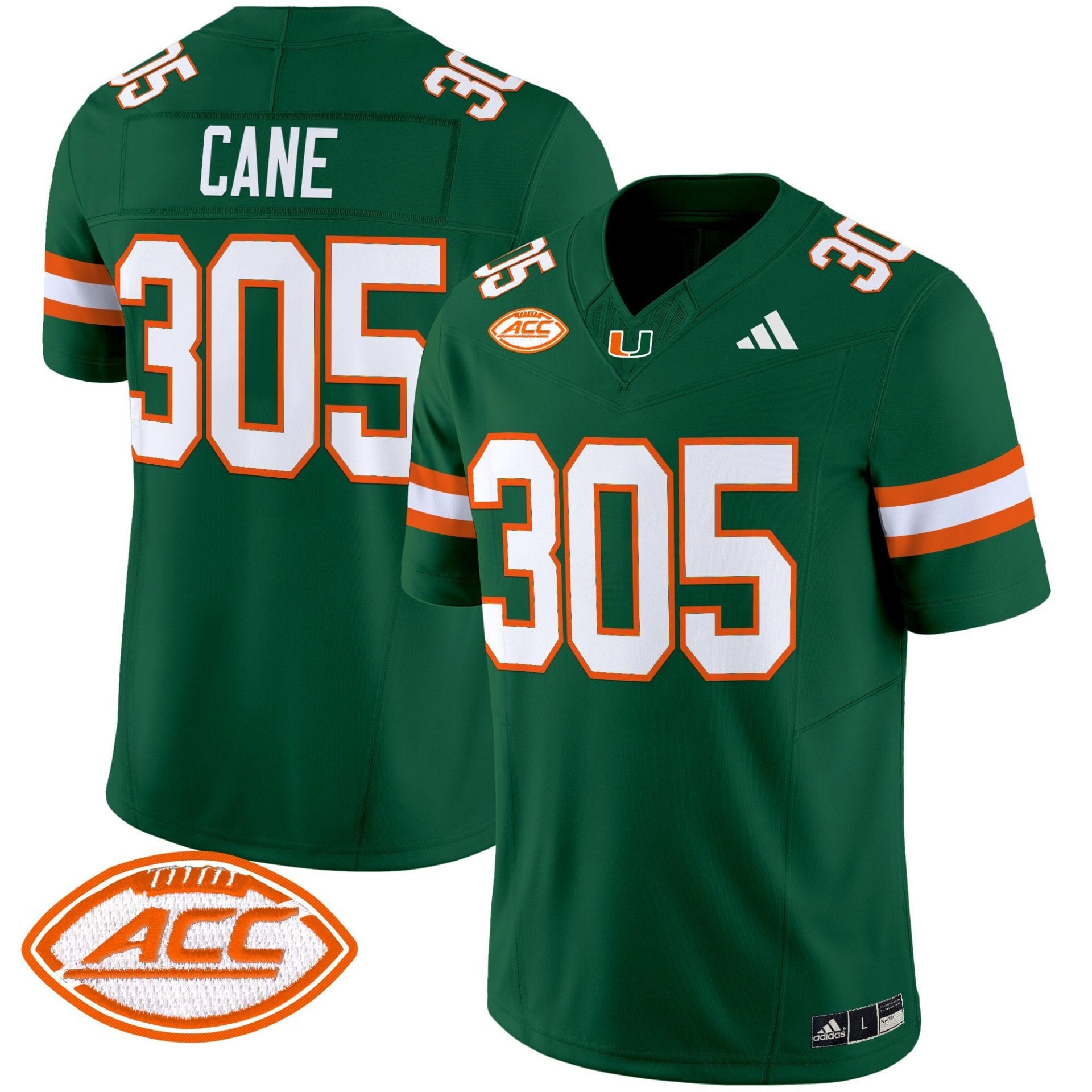 Cane Jersey #305 Miami Hurricanes 2025 Vapor Limited Stitched Football - Image 5