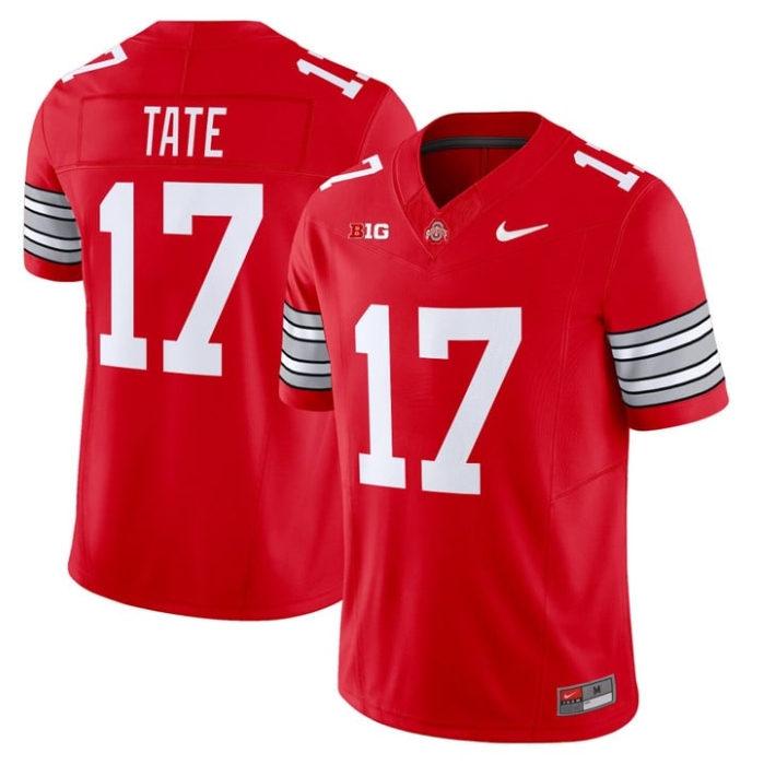 Carnell Tate Jersey #17 Ohio State Heritage Stripe 2025-26 Stitched Football - Image 3