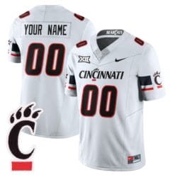Alternative view of Custom Cincinnati Bearcats Jersey Name, Number Football 2025 Football Stitched