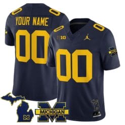 Alternative view of Custom Michigan Wolverines Jersey Name, Number 2025 Vapor Stitched Football