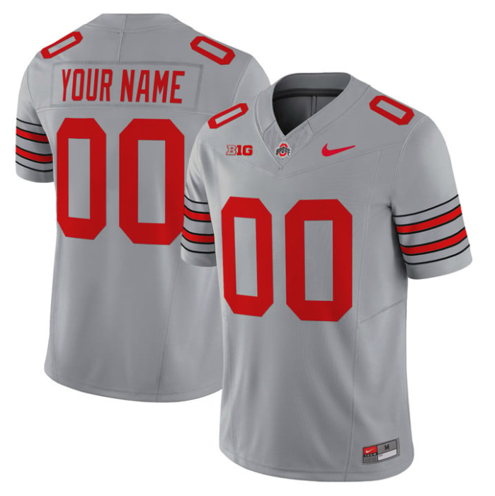 Custom Ohio State Buckeyes Jersey Heritage Stripe 2025-26 Limited Stitched Football - Image 4