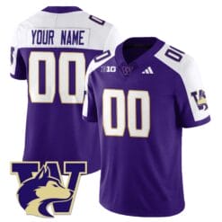 Custom Washington Husky Jersey 2025 Vapor Limited Stitched Football