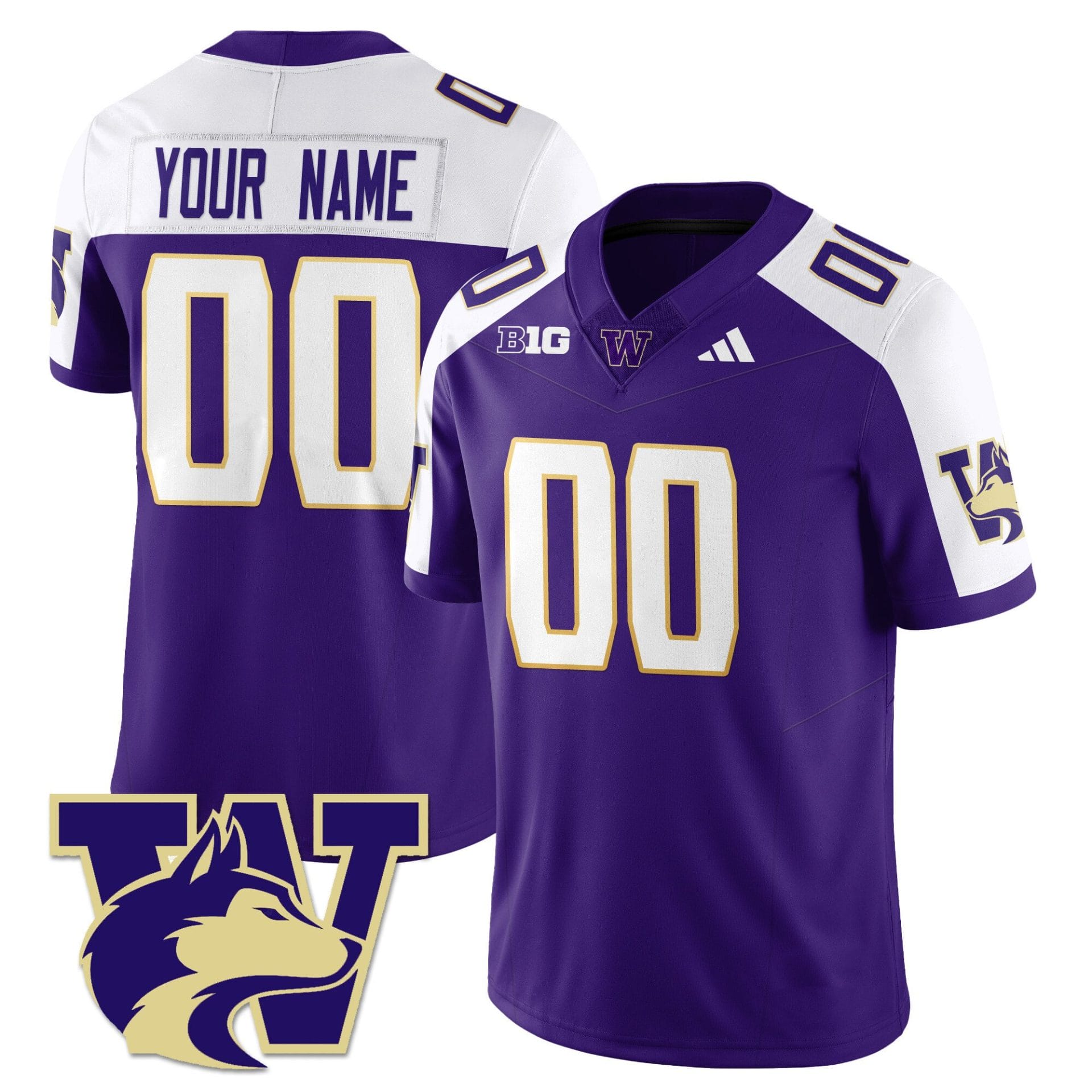 Custom Washington Husky Jersey 2025 Vapor Limited Stitched Football