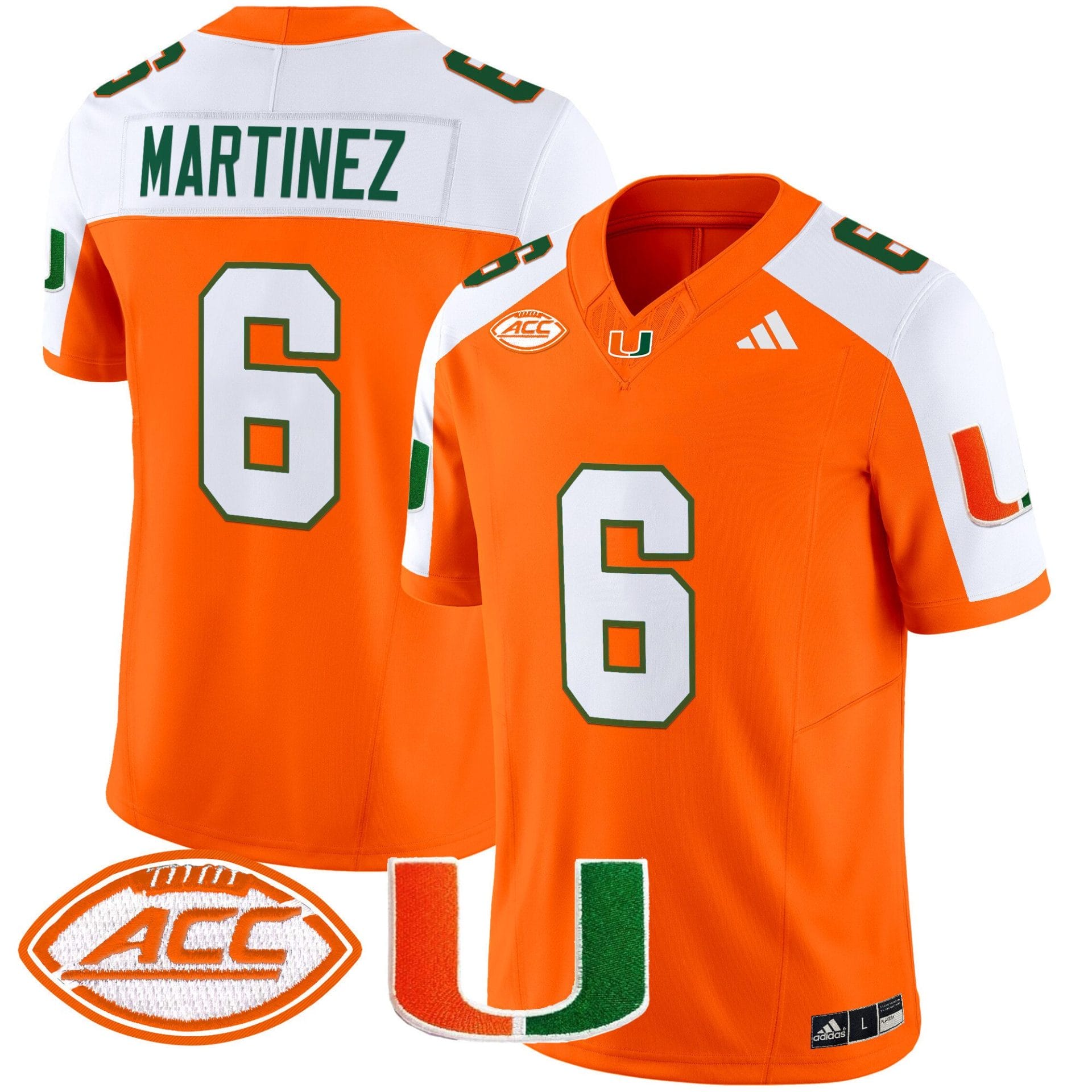 Damien Martinez Jersey #6 Miami Hurricanes 2025 Limited Stitched Football - Image 5