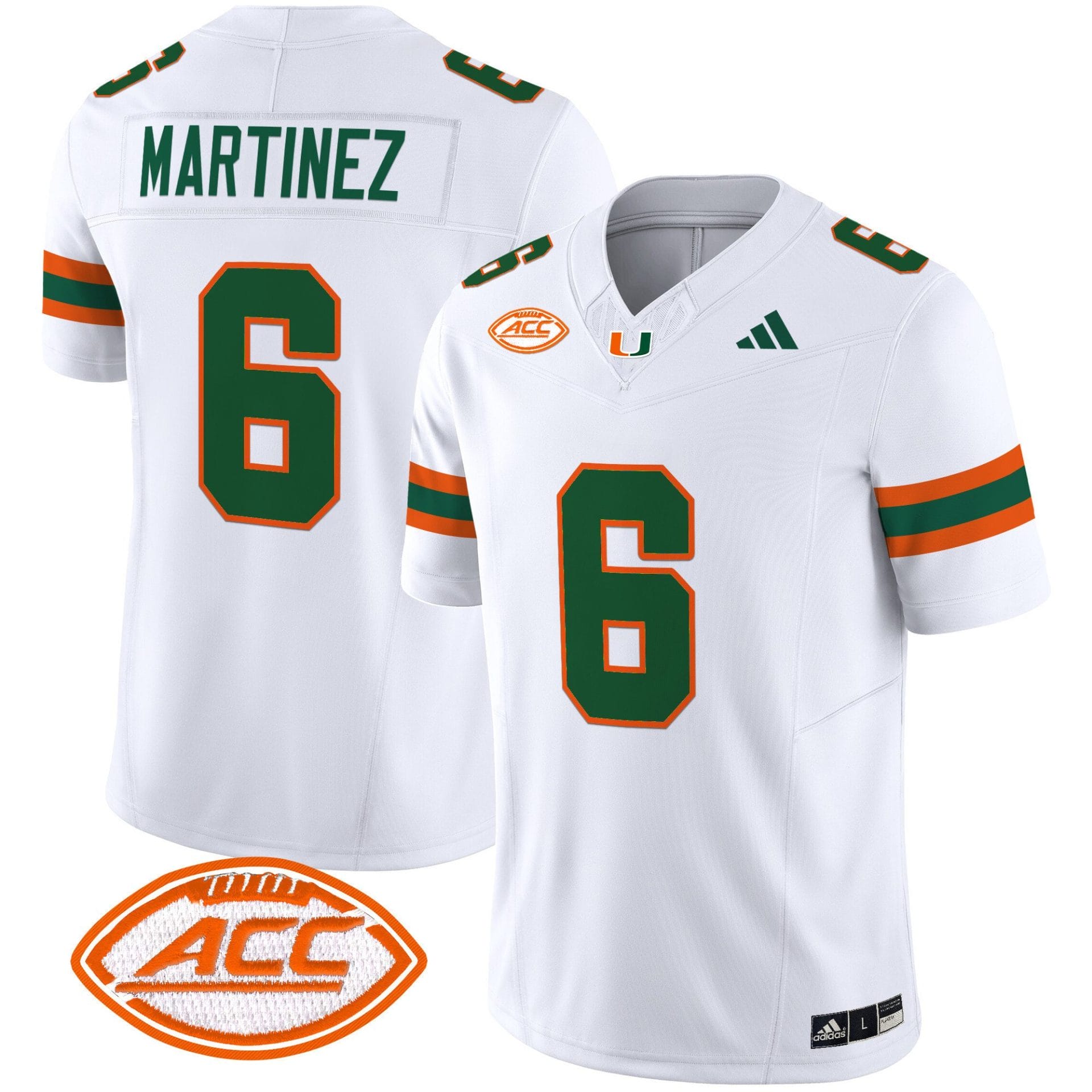 Damien Martinez Jersey #6 Miami Hurricanes 2025 Limited Stitched Football - Image 3