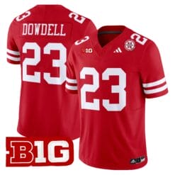 Alternative view of Dante Dowdell Jersey #23 Nebraska Cornhuskers 2025 Stitched Football