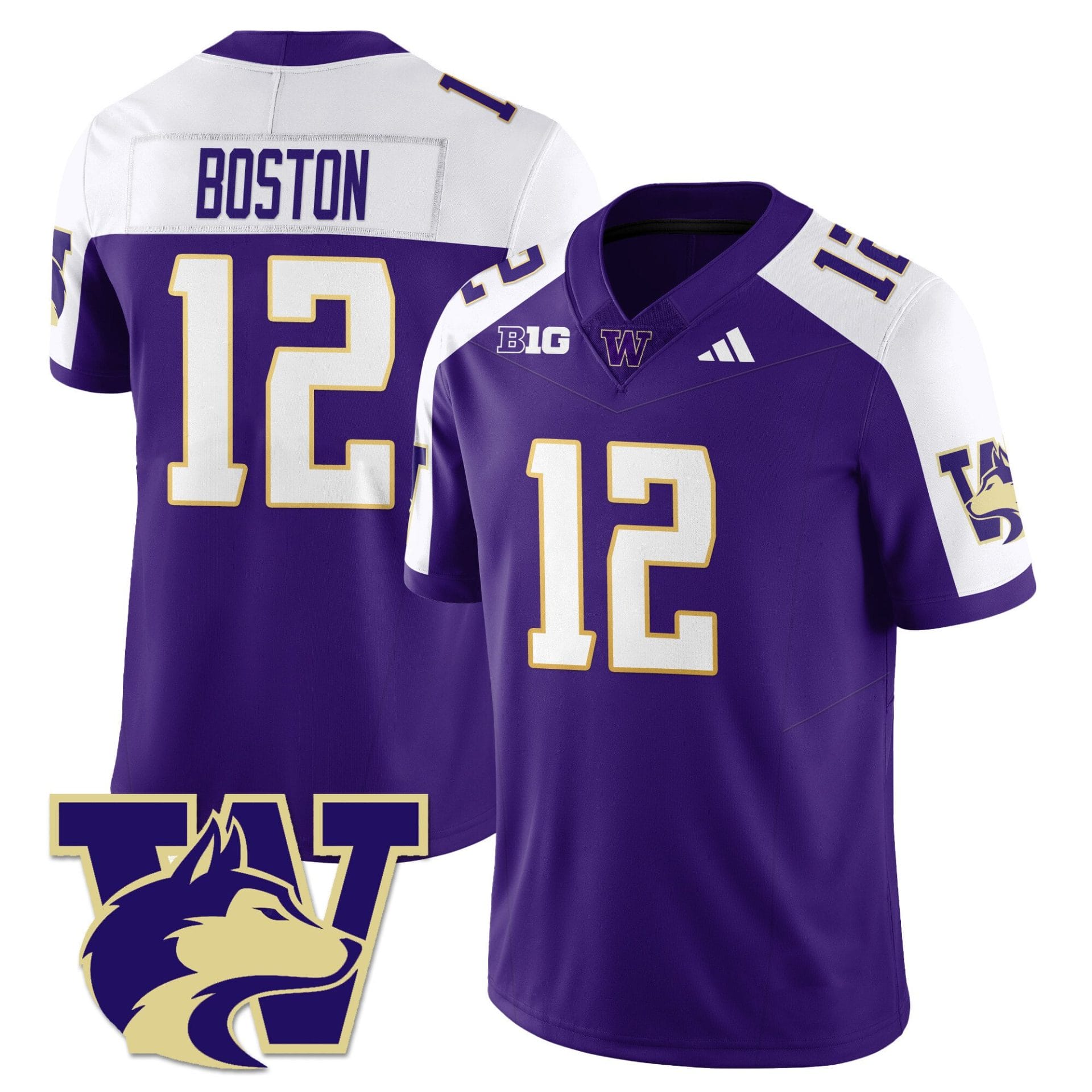 Denzel Boston Jersey #12 Washington Husky 2025 Stitched Football