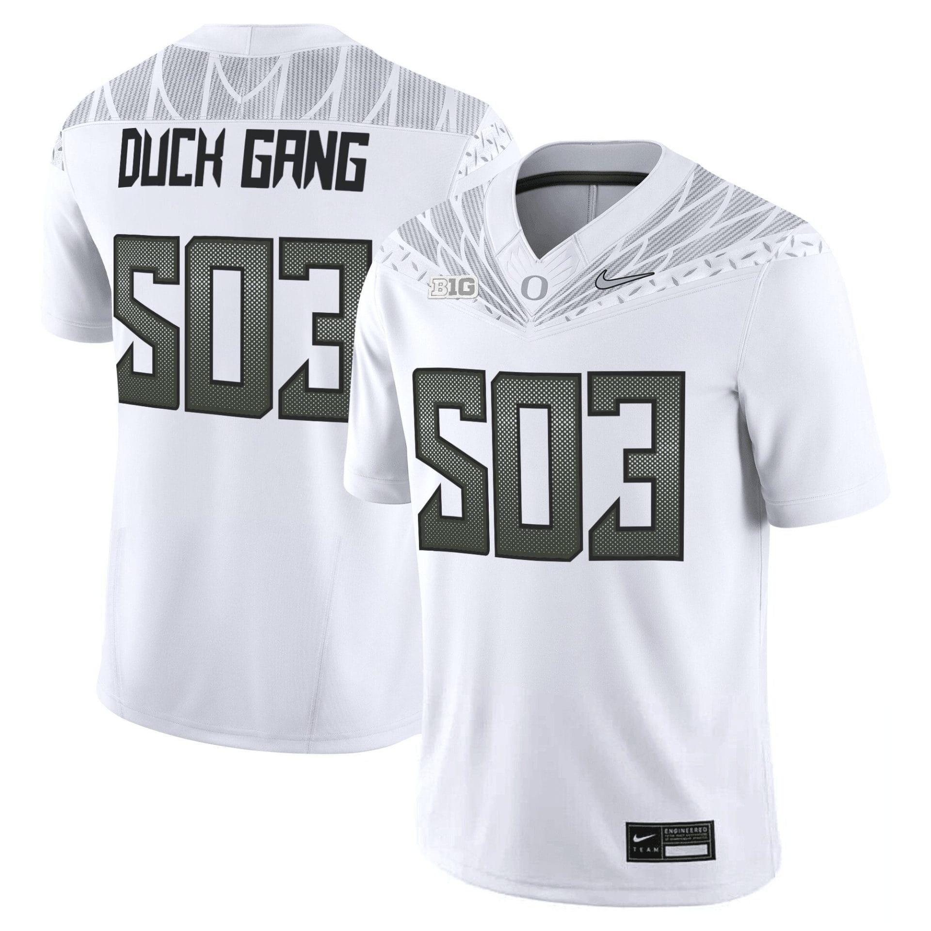 Duck Gang Jersey #503 Oregon Ducks 2025 Vapor Limited V2 Stitched Football - Image 3