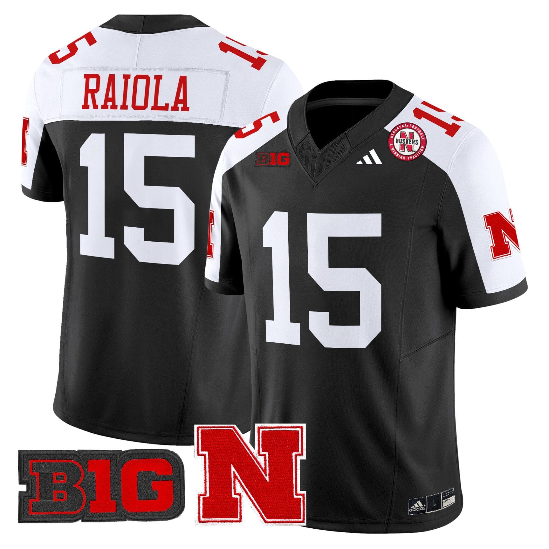 Dylan Raiola Jersey #15 Nebraska Cornhuskers 2025 Stitched Football