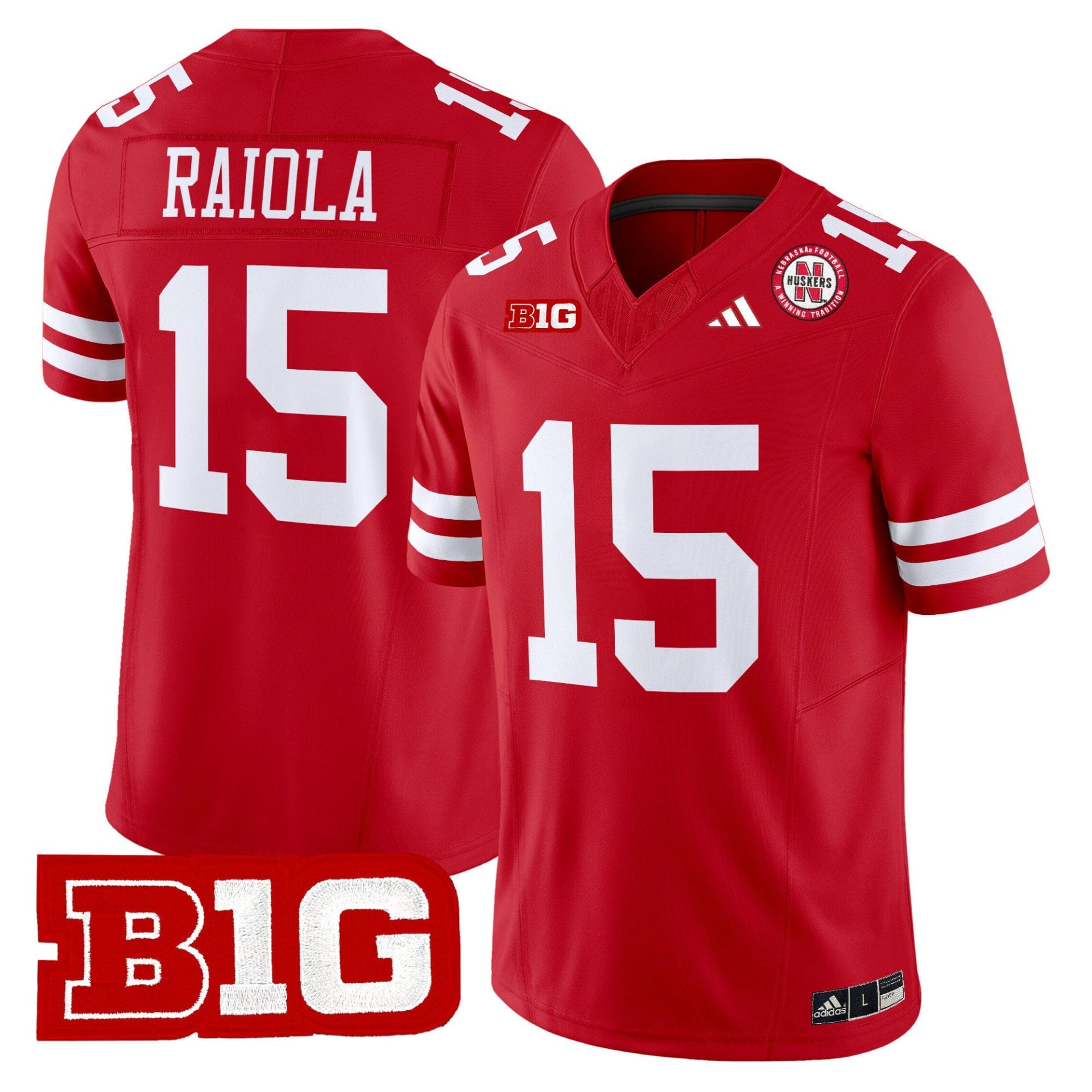 Dylan Raiola Jersey #15 Nebraska Cornhuskers 2025 Stitched Football - Image 3