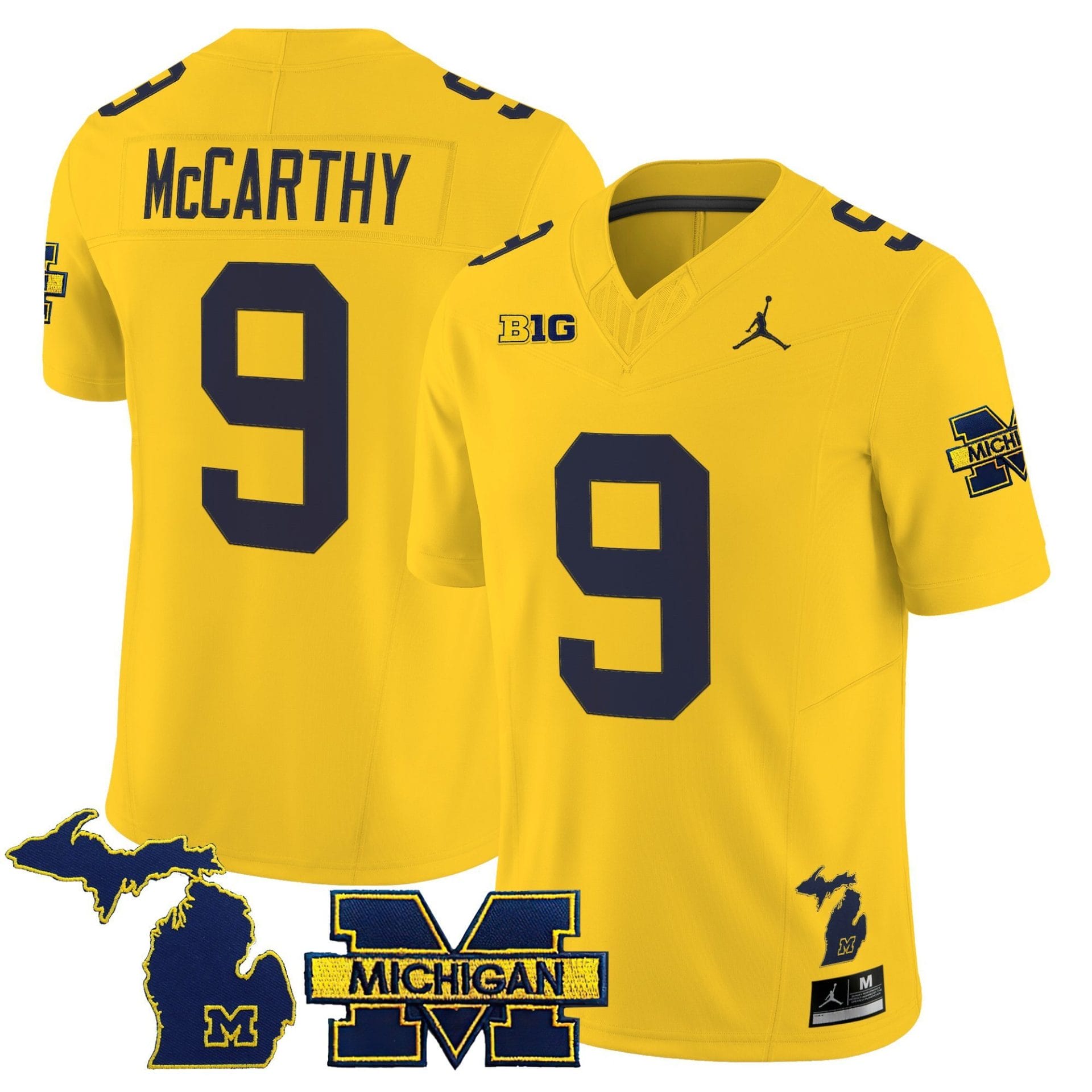 J.J. McCarthy Jersey #9 Michigan Wolverines 2025 Vapor Stitched Football - Image 4