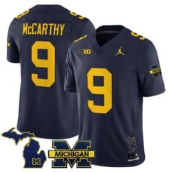 Alternative view of J.J. McCarthy Jersey #9 Michigan Wolverines 2025 Vapor Stitched Football