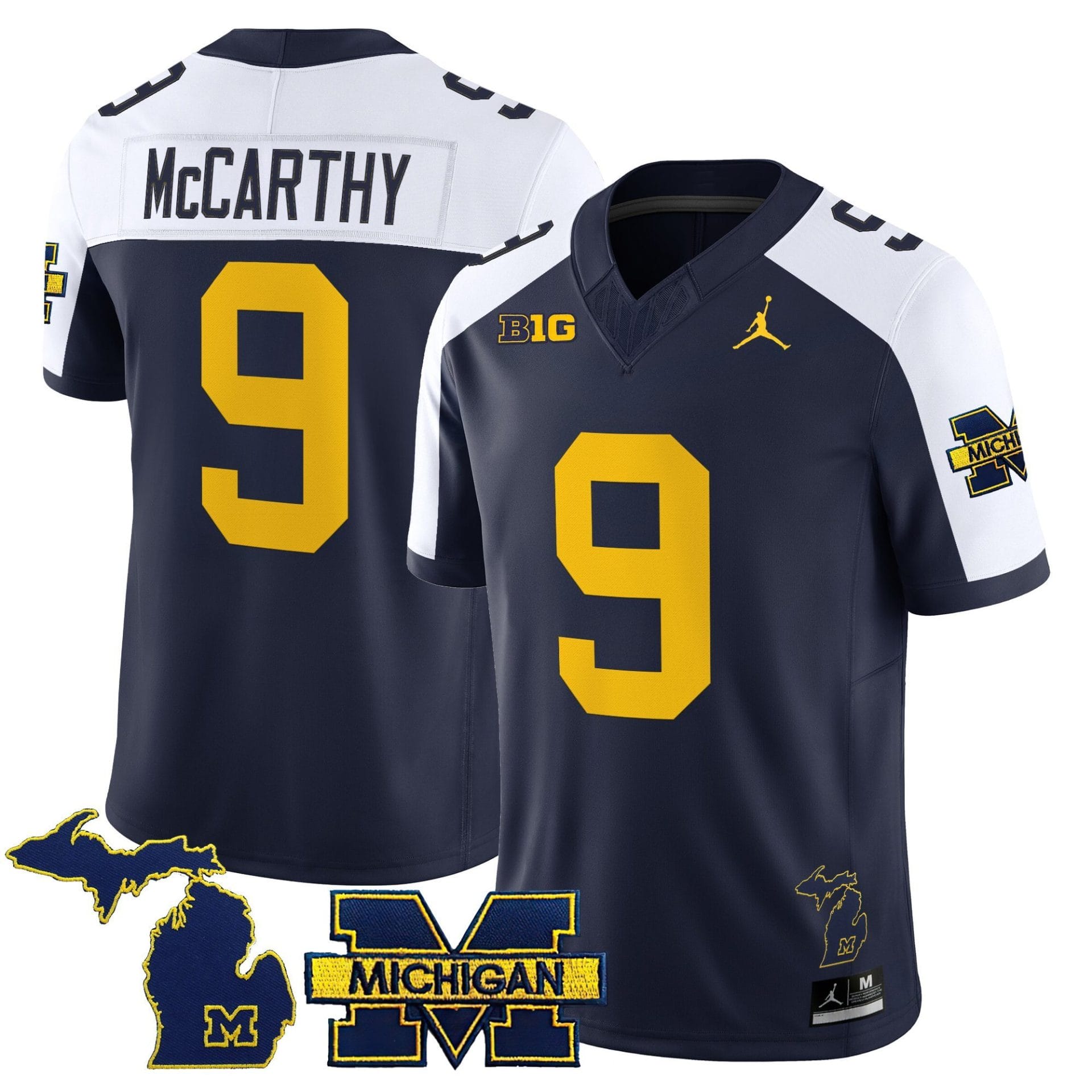 J.J. McCarthy Jersey #9 Michigan Wolverines 2025 Vapor Stitched Football - Image 3