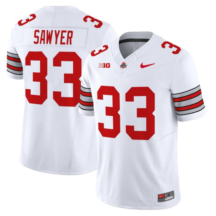 Jack Sawyer Jersey #33 Ohio State Heritage Stripe 2025-26 Stitched Football - Image 4