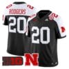 Johnny Rodgers Jersey #20 Nebraska Cornhuskers 2025 Stitched Black Alternate