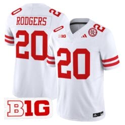 Alternative view of Johnny Rodgers Jersey #20 Nebraska Cornhuskers 2025 Stitched Football