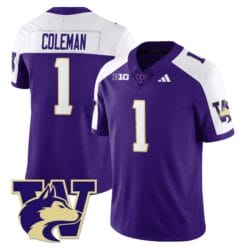 Jonah Coleman Jersey #1 Washington Husky 2025 Stitched Football