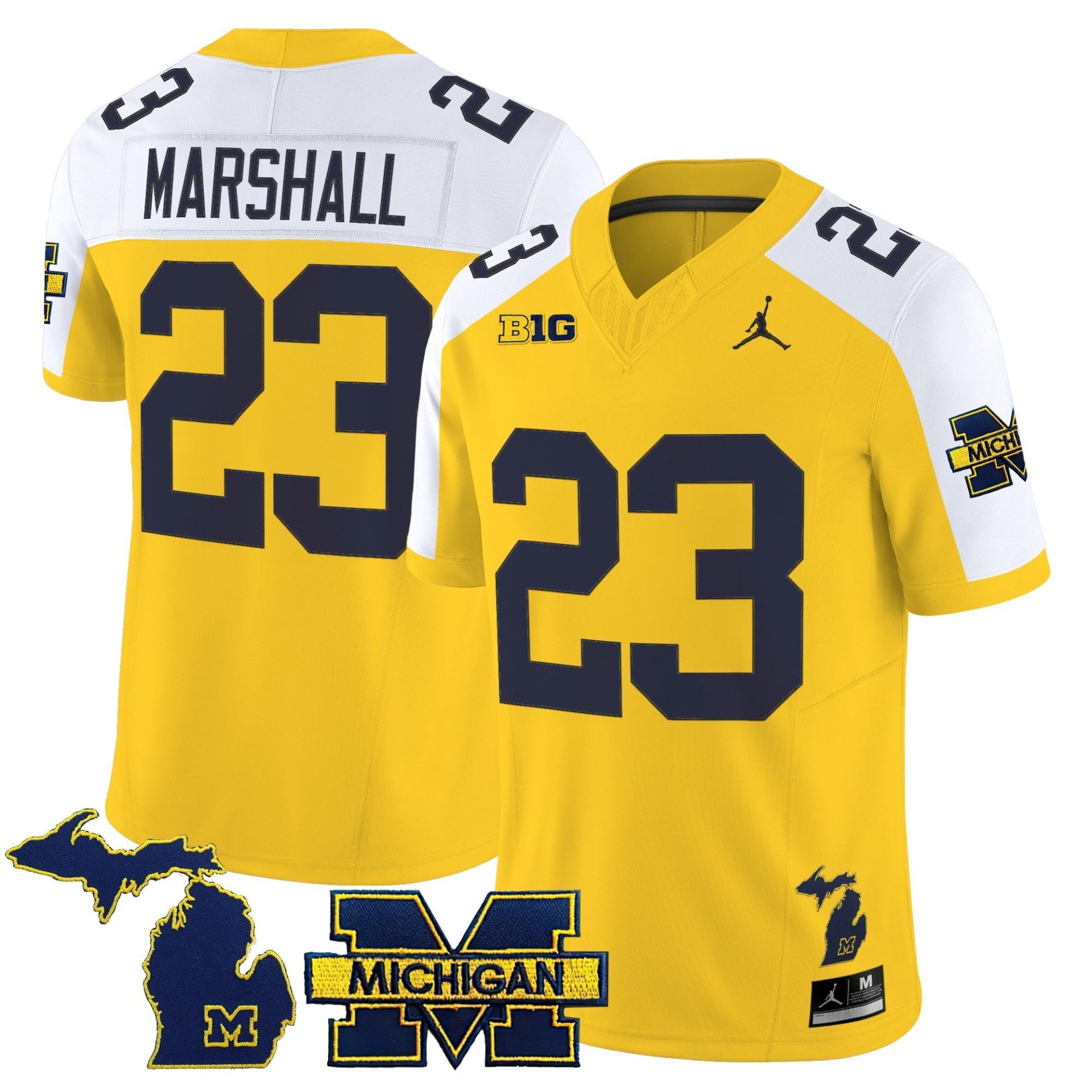 Jordan Marshall Jersey #23 Michigan Wolverines 2025 Stitched Football