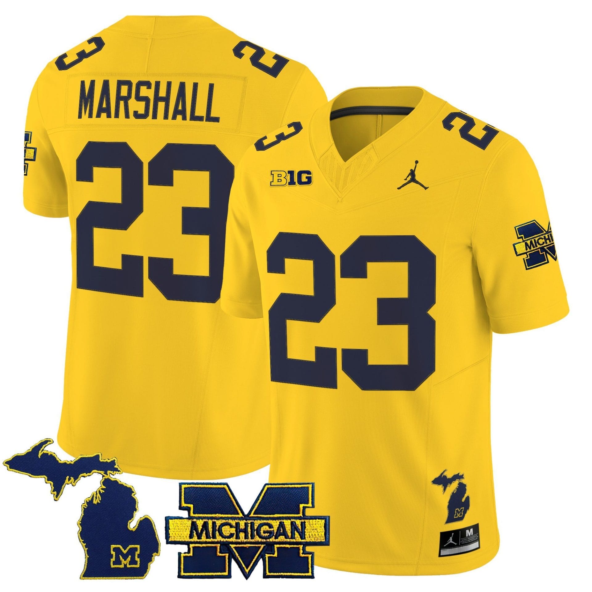 Jordan Marshall Jersey #23 Michigan Wolverines 2025 Stitched Football - Image 2