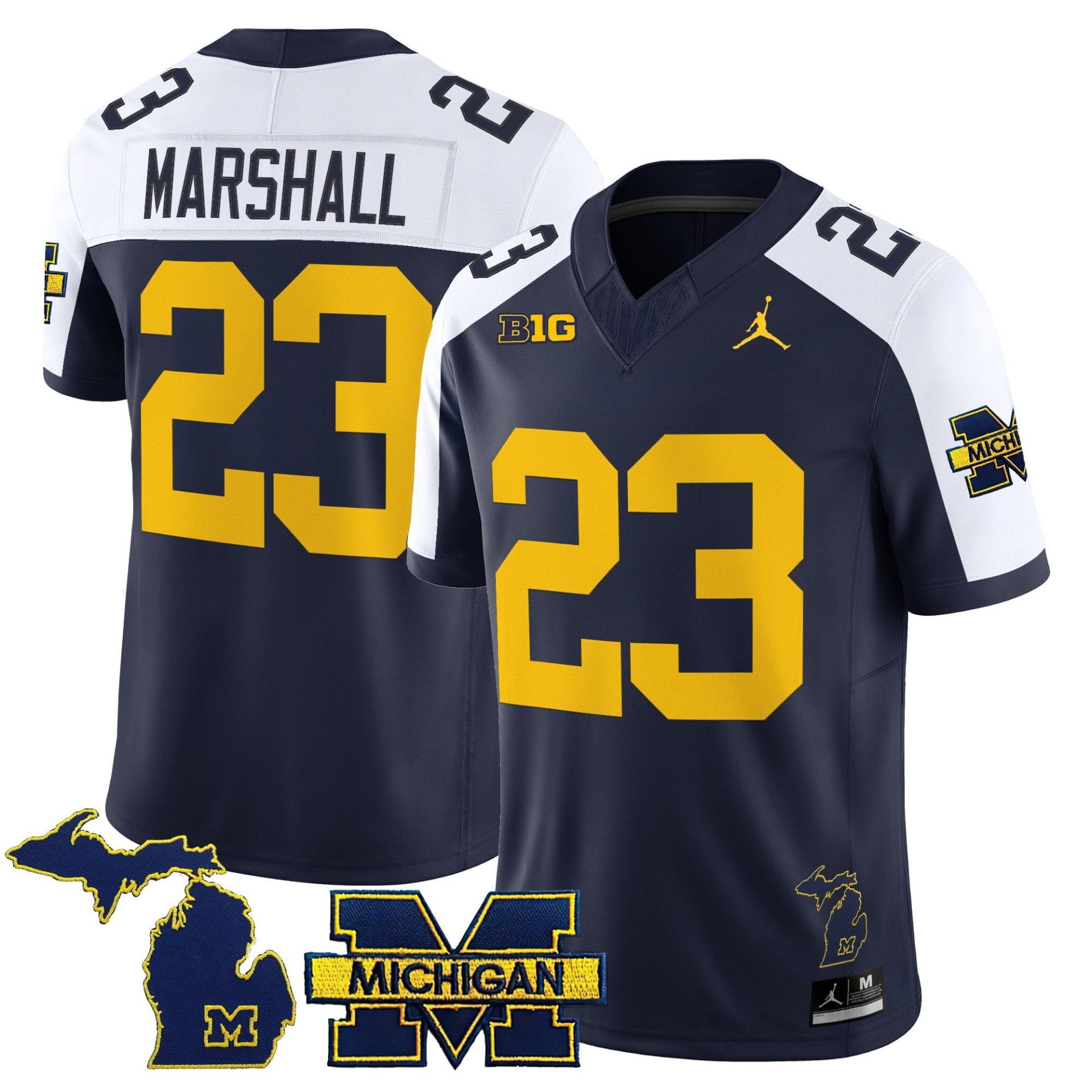 Jordan Marshall Jersey #23 Michigan Wolverines 2025 Stitched Football - Image 4