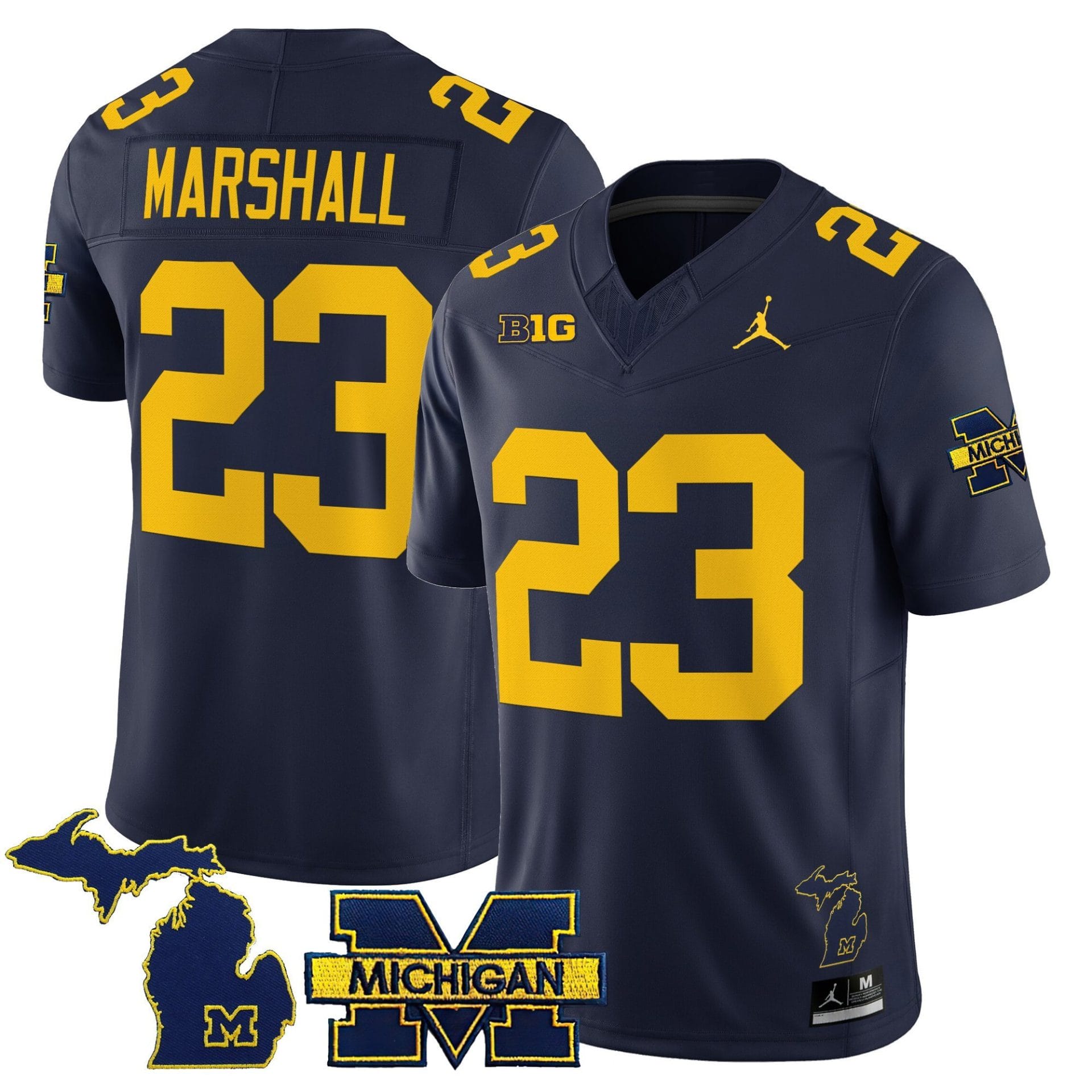 Jordan Marshall Jersey #23 Michigan Wolverines 2025 Stitched Football - Image 3