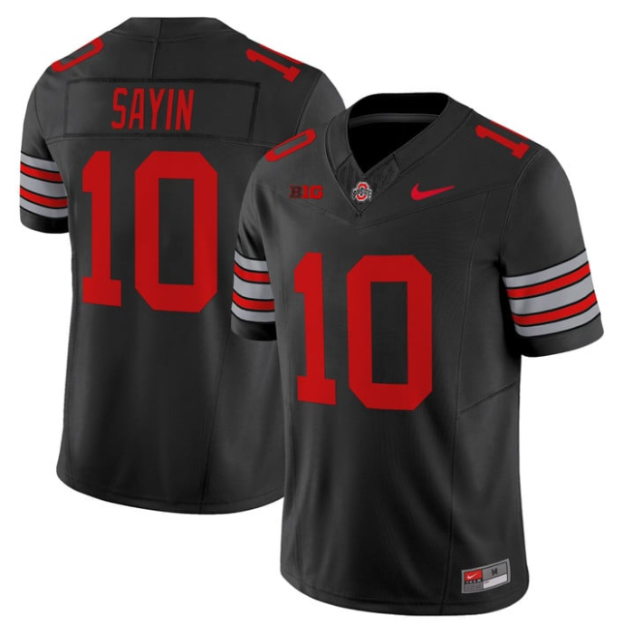 Julian Sayin Jersey #10 Ohio State Heritage Stripe 2025-26 Stitched Football