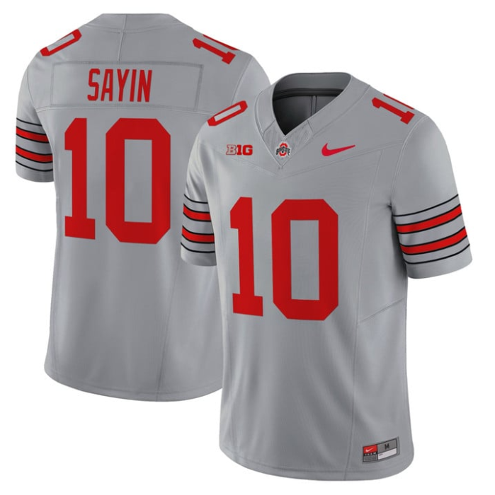 Julian Sayin Jersey #10 Ohio State Heritage Stripe 2025-26 Stitched Football - Image 2