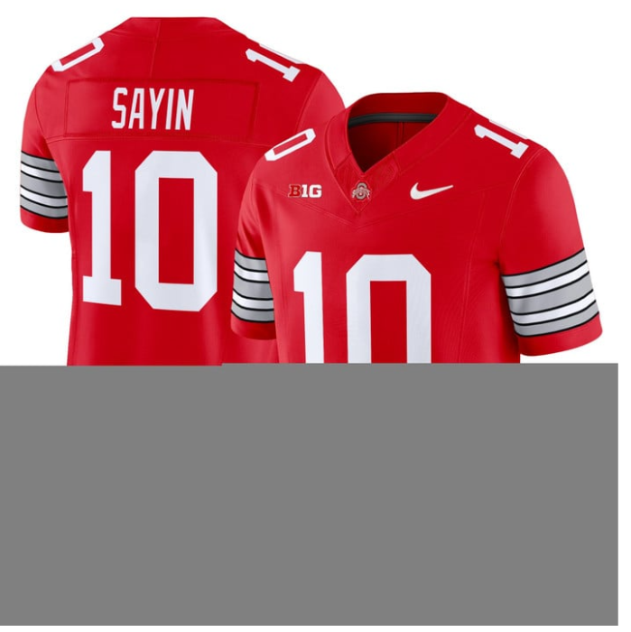 Julian Sayin Jersey #10 Ohio State Heritage Stripe 2025-26 Stitched Football - Image 4