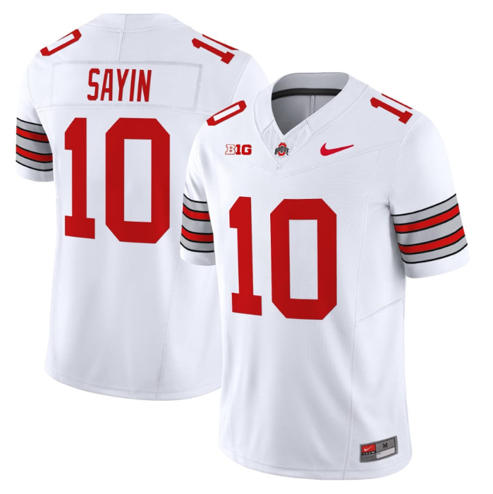 Julian Sayin Jersey #10 Ohio State Heritage Stripe 2025-26 Stitched Football - Image 3