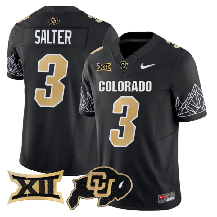 Kaidon Salter Jersey #3 Colorado Buffaloes 2025 Limited V2 Stitched Football