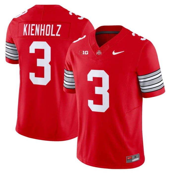 Lincoln Kienholz Jersey #3 Ohio State Heritage Stripe 2025-26 Stitched Football - Image 3
