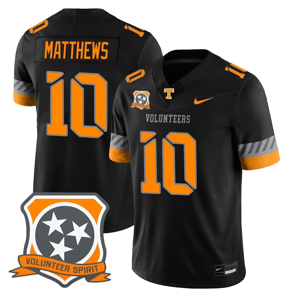Mike Matthews Jersey #10 Tennessee Volunteers 2025 Spirit Stitched Football