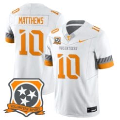 Alternative view of Mike Matthews Jersey #10 Tennessee Volunteers 2025 Spirit Stitched Football