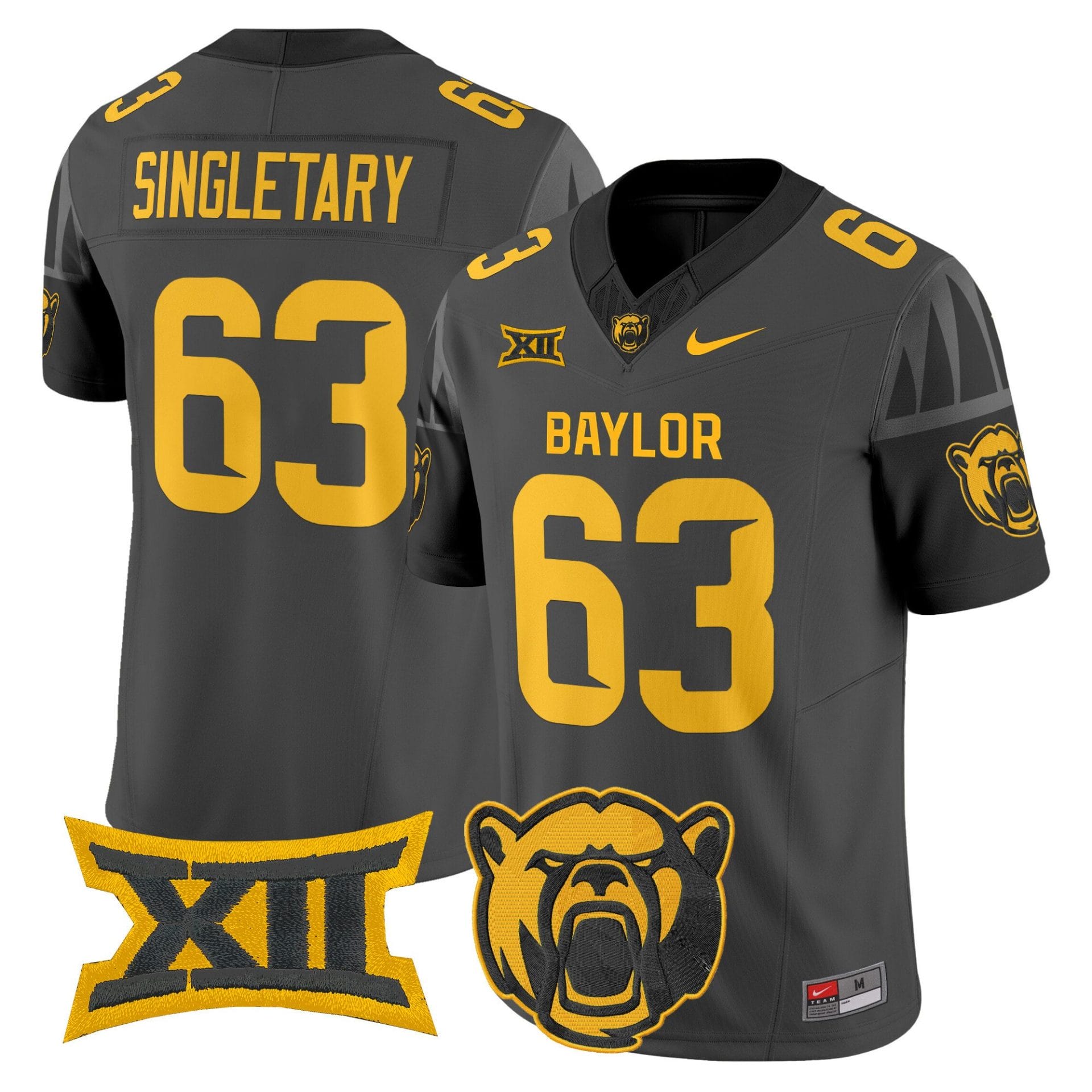 Mike Singletary Jersey #63 Baylor Bears 2025 V2 Vapor Stitched Football