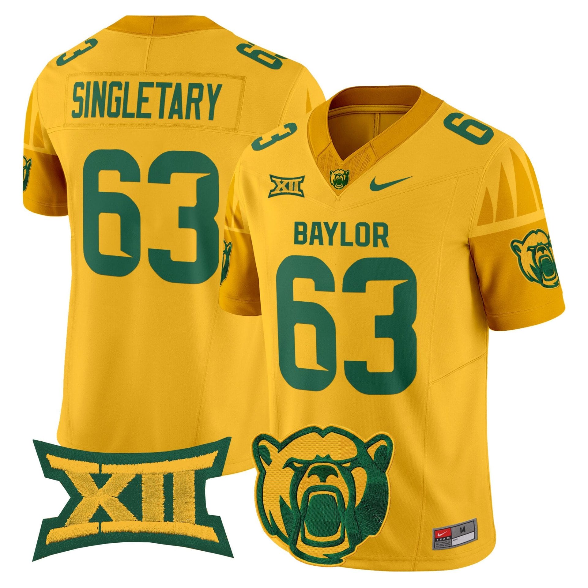 Mike Singletary Jersey #63 Baylor Bears 2025 V2 Vapor Stitched Football - Image 2