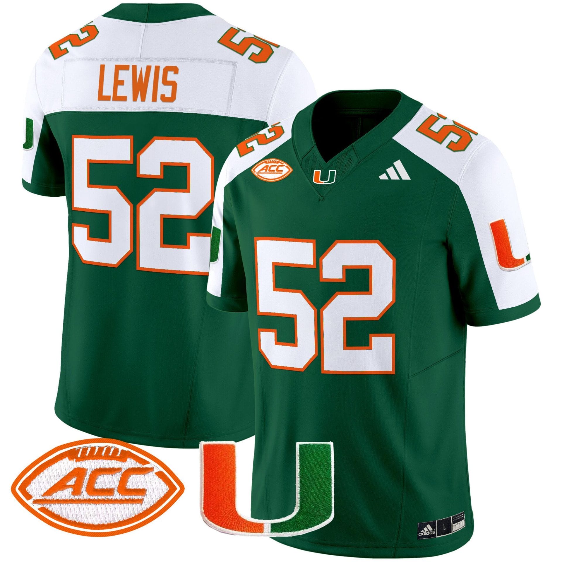 Ray Lewis Jersey #52 Miami Hurricanes 2025 Vapor Stitched Football - Image 6