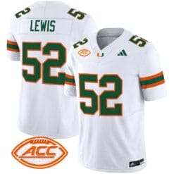 Alternative view of Ray Lewis Jersey #52 Miami Hurricanes 2025 Vapor Stitched Football
