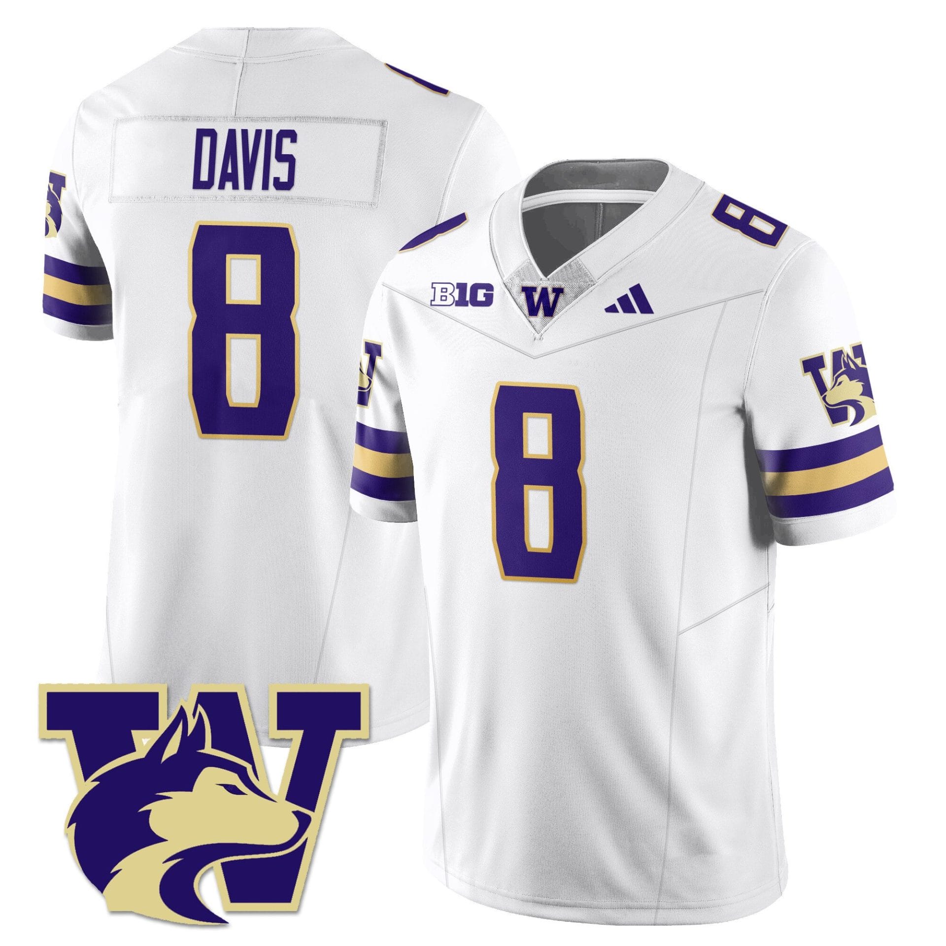 Tacario Davis Jersey #8 Washington Husky 2025 Stitched Football - Image 3