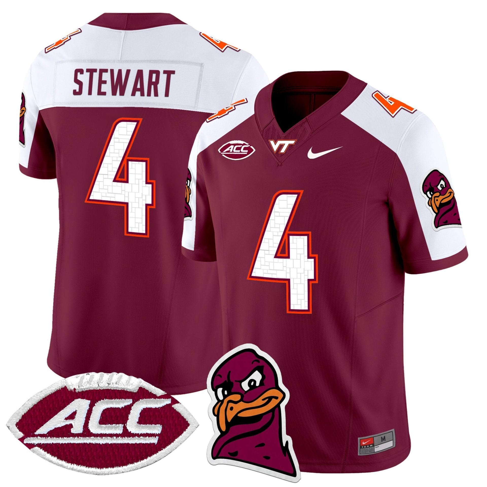 Terion Stewart Jersey #4 Virginia Tech Hokies 2025 Stitched Football