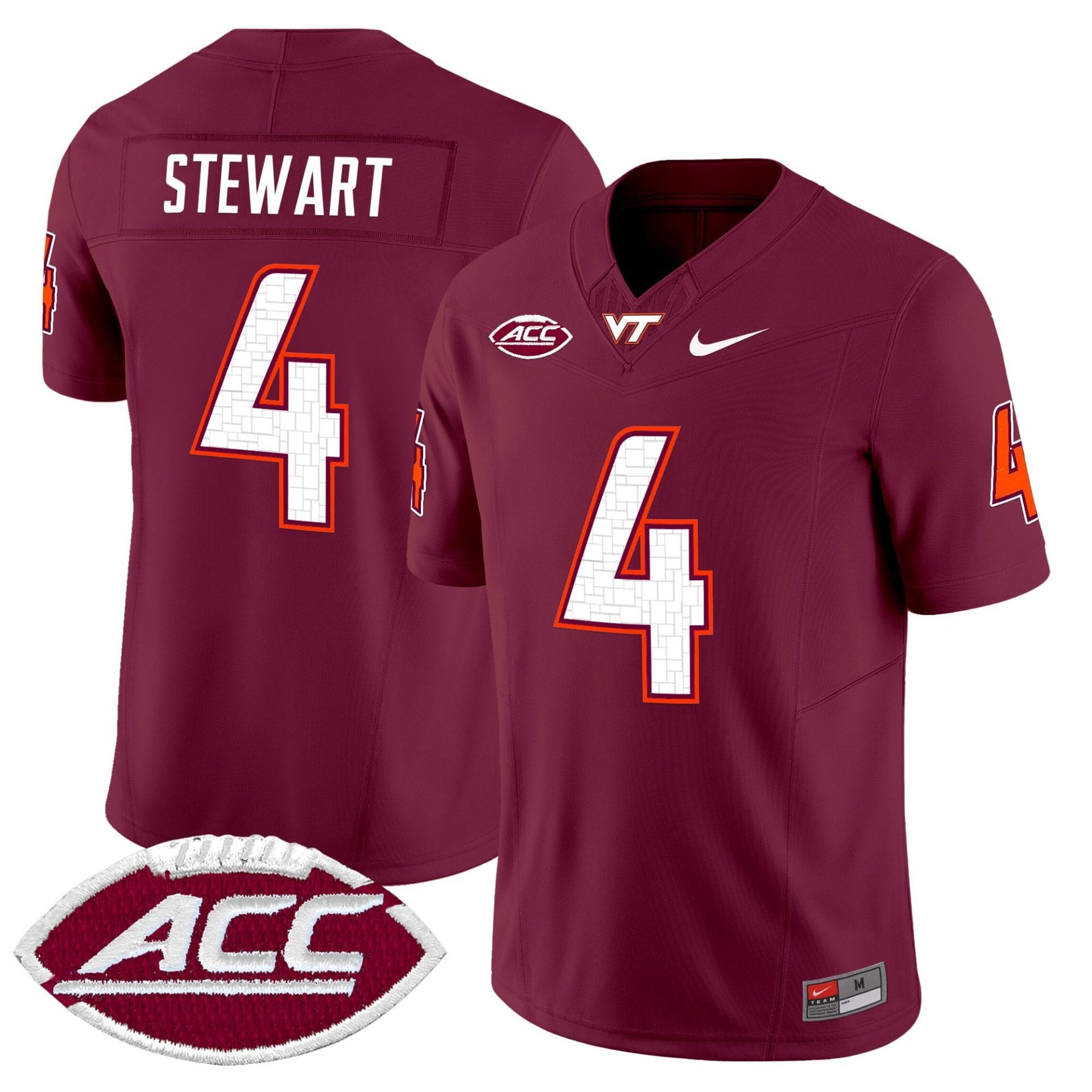 Terion Stewart Jersey #4 Virginia Tech Hokies 2025 Stitched Football - Image 5