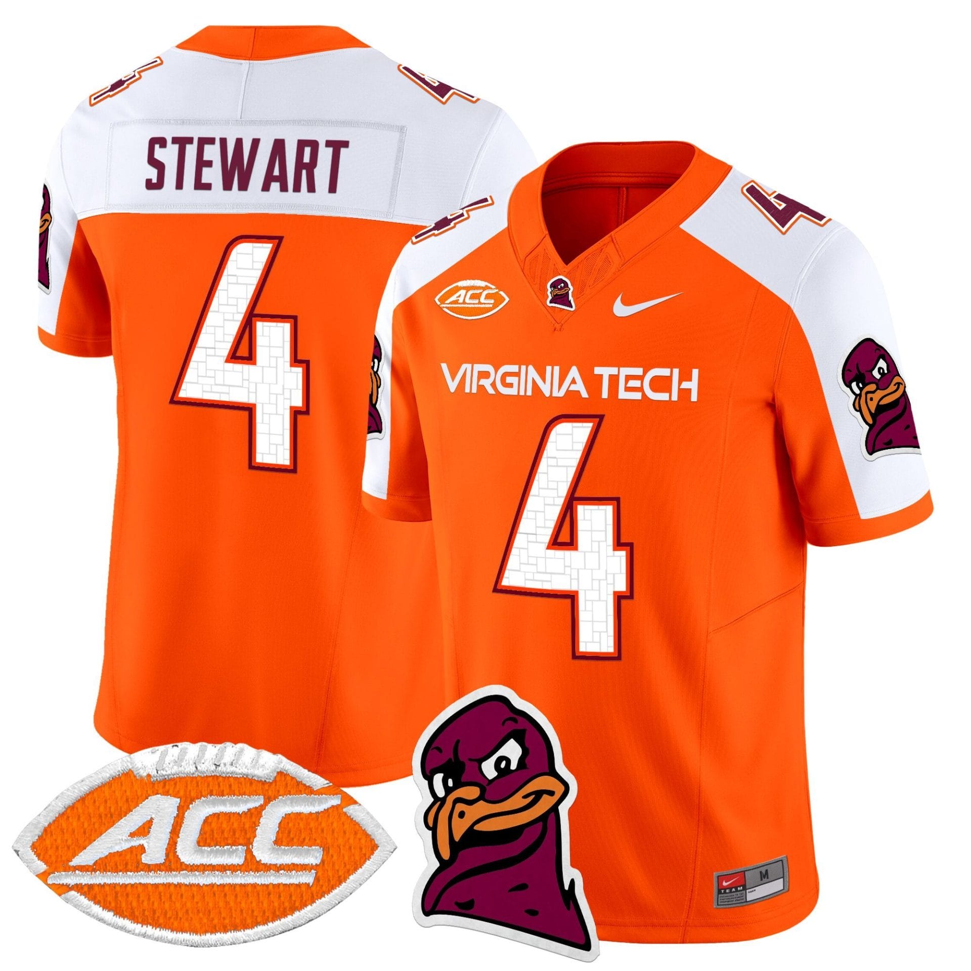 Terion Stewart Jersey #4 Virginia Tech Hokies 2025 Stitched Football - Image 4