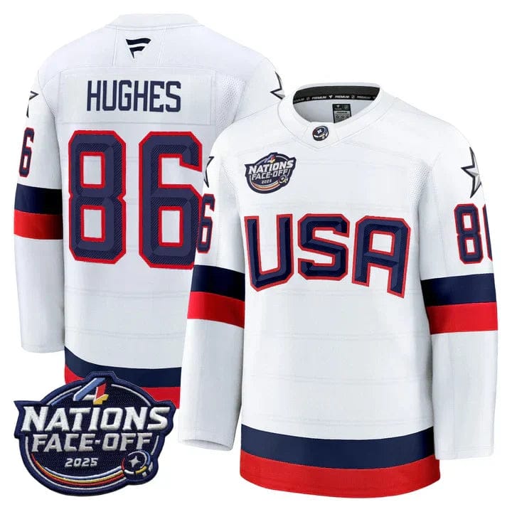 Alternative view of Men USA 4 Nations Face-Off 2025 Premium Jersey - All Stitched