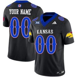 Custom Kansas Jayhawks Jersey Blackhawk Vapor Limited Stitched All Colors