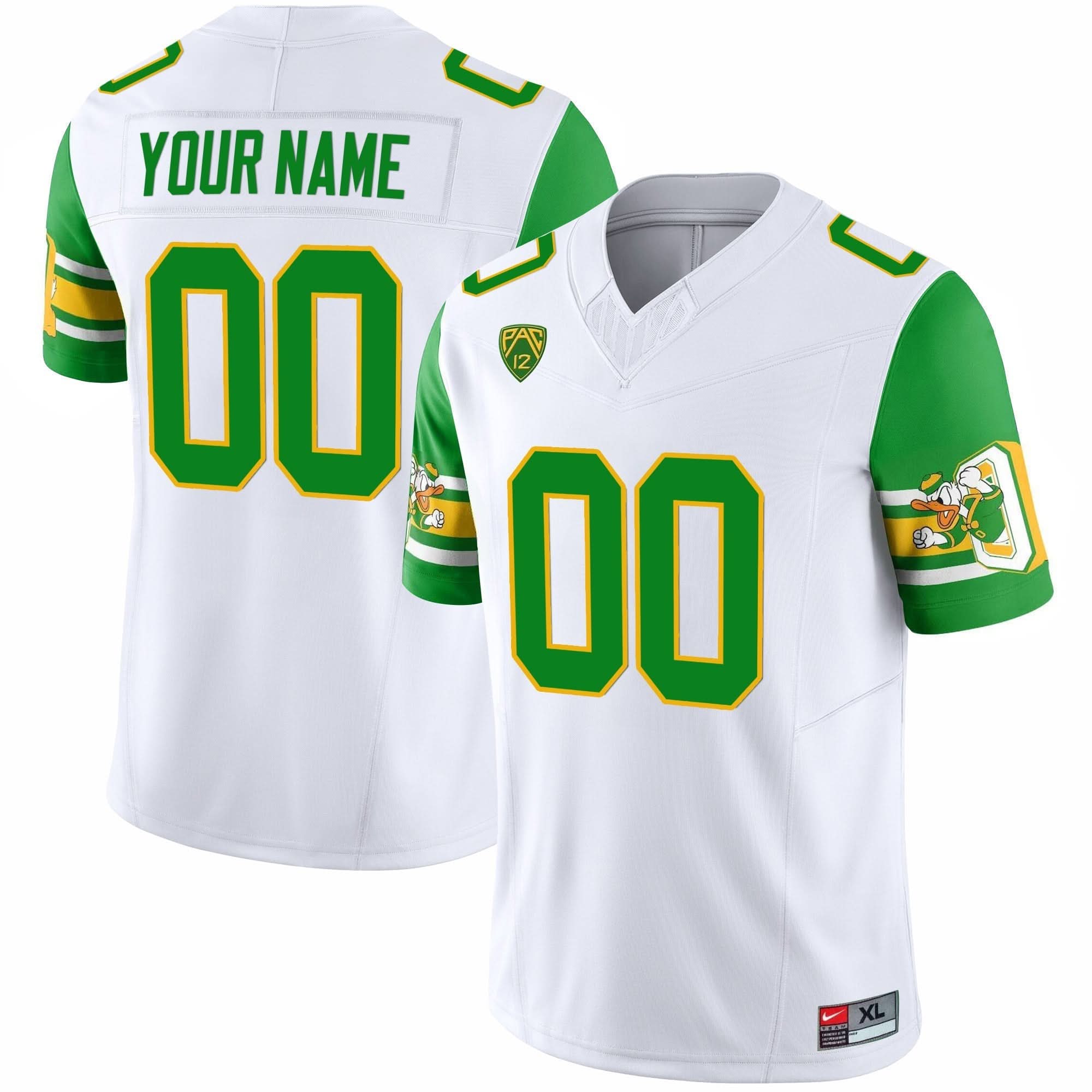 Custom Oregon Ducks Jersey 'Mighty Oregon' 1984 Throwback V2 - Stitched All Colors - Image 5