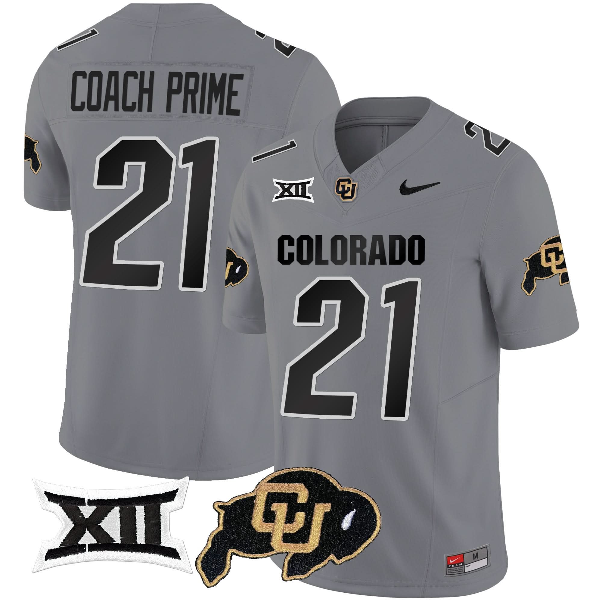 Colorado Buffaloes Vapor Limited Jersey V2 - Big 12 XII Patch - All Stitched - Image 25