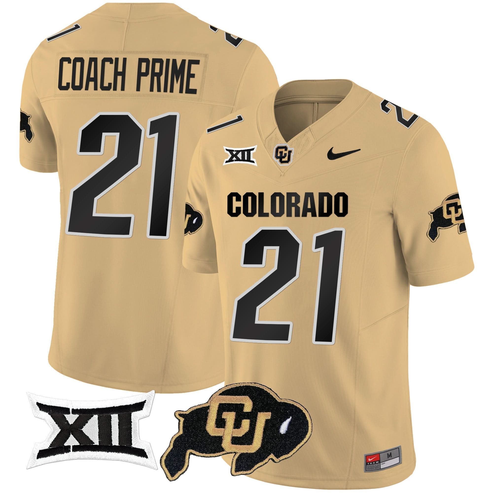 Colorado Buffaloes Vapor Limited Jersey V2 - Big 12 XII Patch - All Stitched - Image 33
