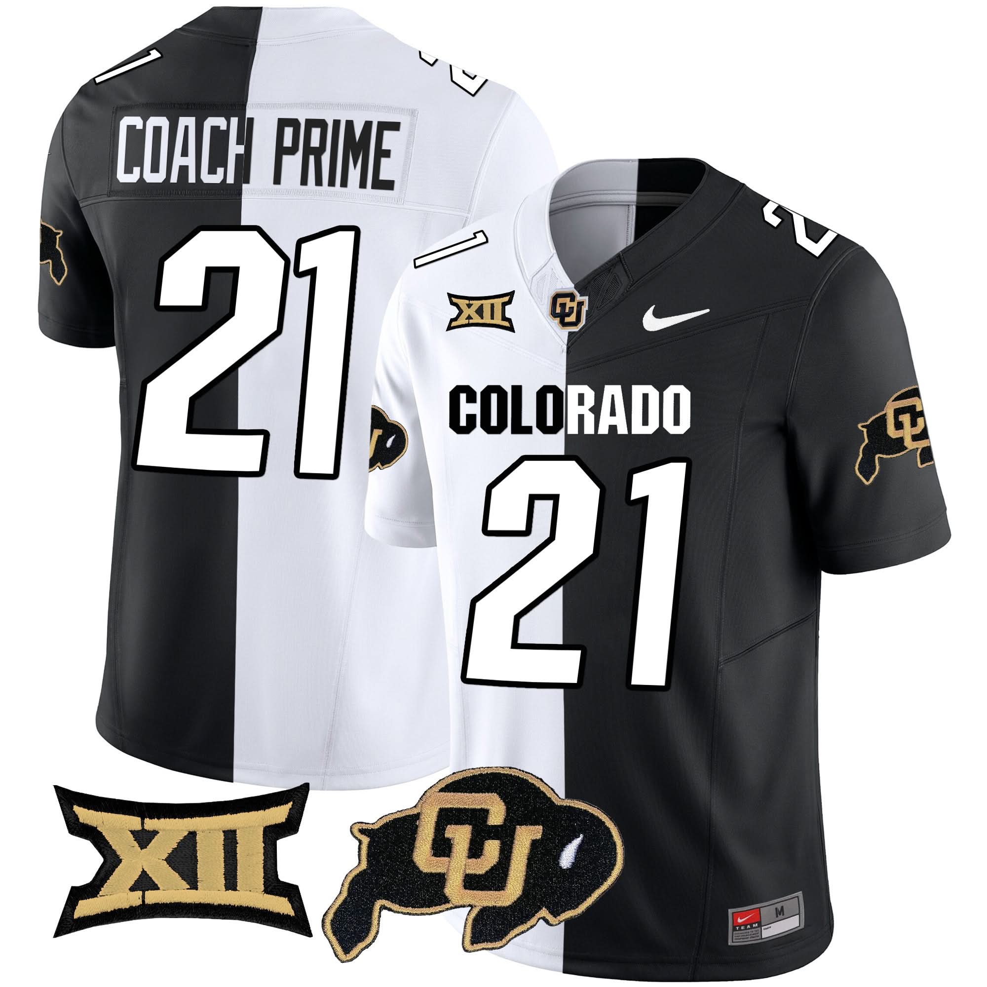 Colorado Buffaloes Vapor Limited Jersey V2 - Big 12 XII Patch - All Stitched - Image 42
