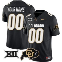 Alternative view of Custom Colorado Buffaloes Jersey Vapor Limited V2 - Big 12 XII Patch - All Stitched